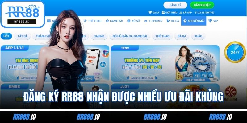 Đăng ký RR88 nhận được nhiều ưu đãi khủng